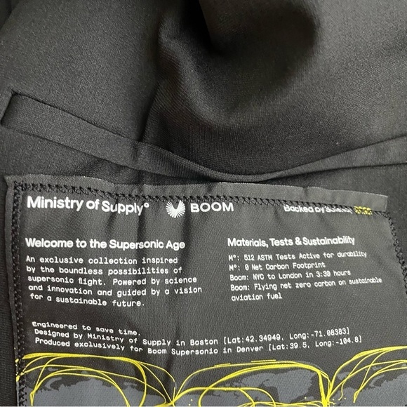 Ministry of Supply x Boom Supersonic Men’s Kinetic Blazer Size Medium New - Picture 8 of 12